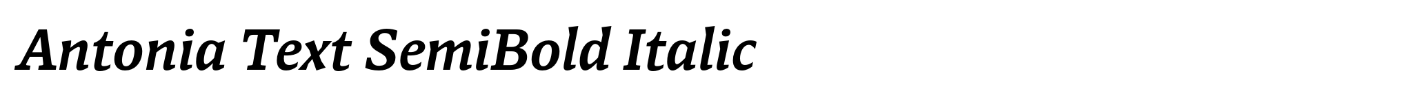 Antonia Text SemiBold Italic image